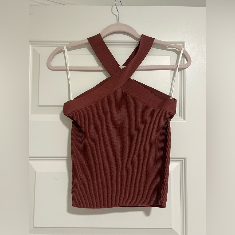 Aritzia Sculpt Knit Criss Cross Top